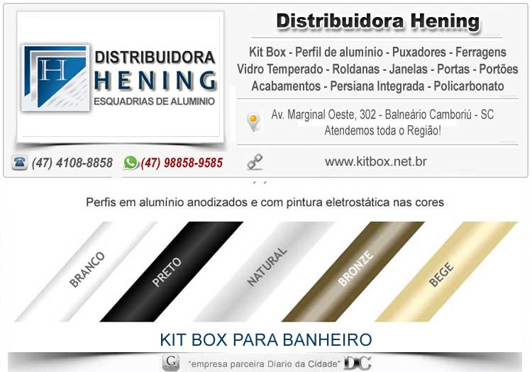 Kit Box vidro temperado Balneário Camboriú
